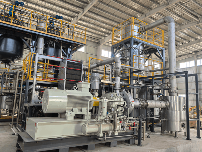 飞灰水洗脱盐MVR蒸发器工艺流程